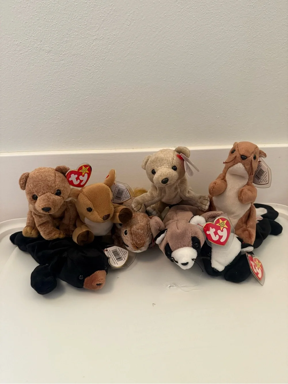 NWT Vintage Ty Beanie Babies Bundle of (8) Woodland Creatures Forest Animals